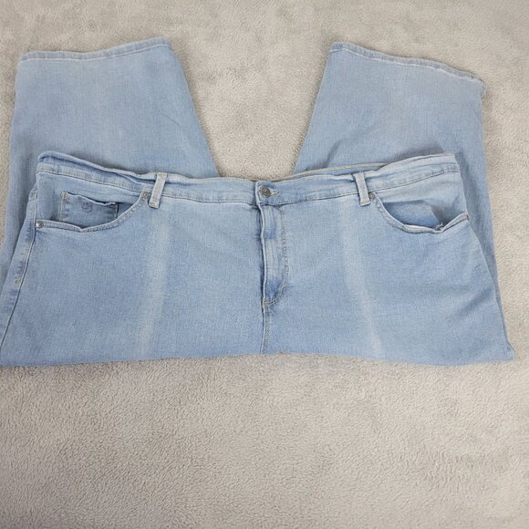 Gloria Vanderbilt Amanda Womens Jeans 24W Plus Capri Light Blue Denim CAP56E - Picture 1 of 10
